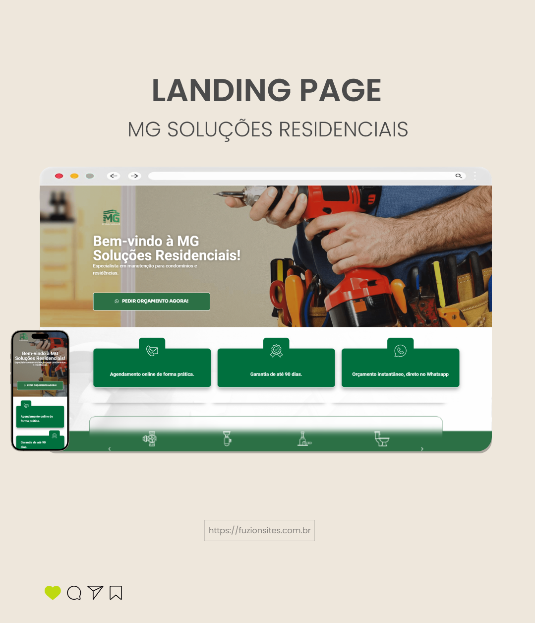 landing page obras,