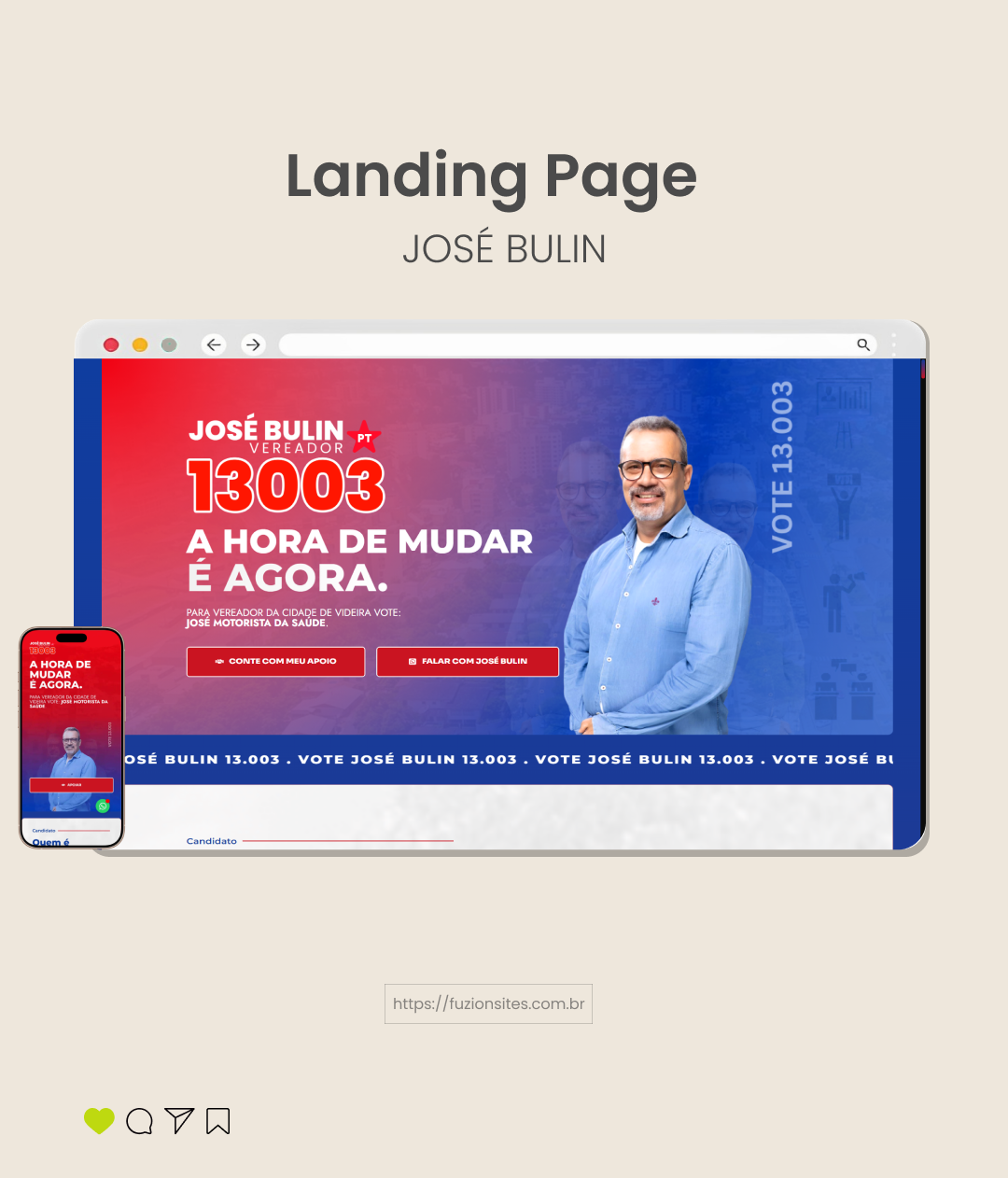 landing page para candidato eleitoral
